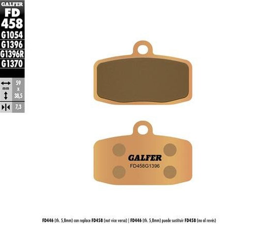 GALFER KLOCKI HAMULCOWE KH612 SPIEK METALICZNY (GRUBOŚĆ 7,3MM) do zaciskow 4 tlłoczkowych MKG