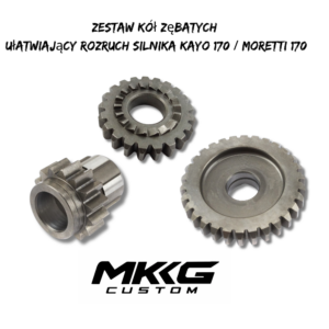 Zestaw kół zębatych uławiający rozruch silnika kayo 170 / moretti 170